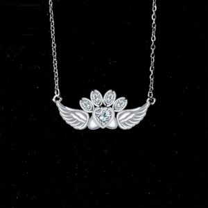Fashion Personality Heart-shaped Pendant Ornaments Cute Dog's Paw All-match Women's Necklace