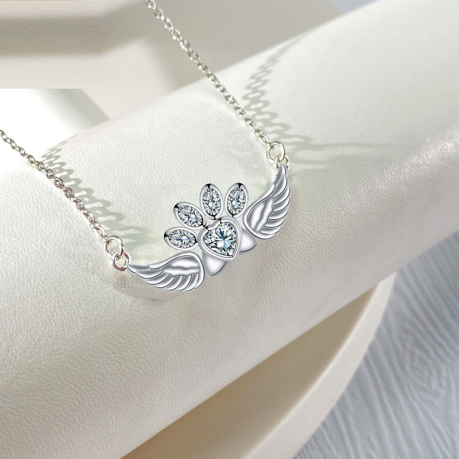 Fashion Personality Heart-shaped Pendant Ornaments Cute Dog's Paw All-match Women's Necklace - Image 5