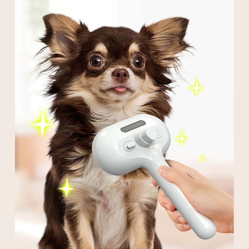 Pet Comb Self Cleaning Pets Hair Remover Brush For Dogs Grooming Tools Dematting Comb Built-in Mist Humidifier Pet Products - Image 6