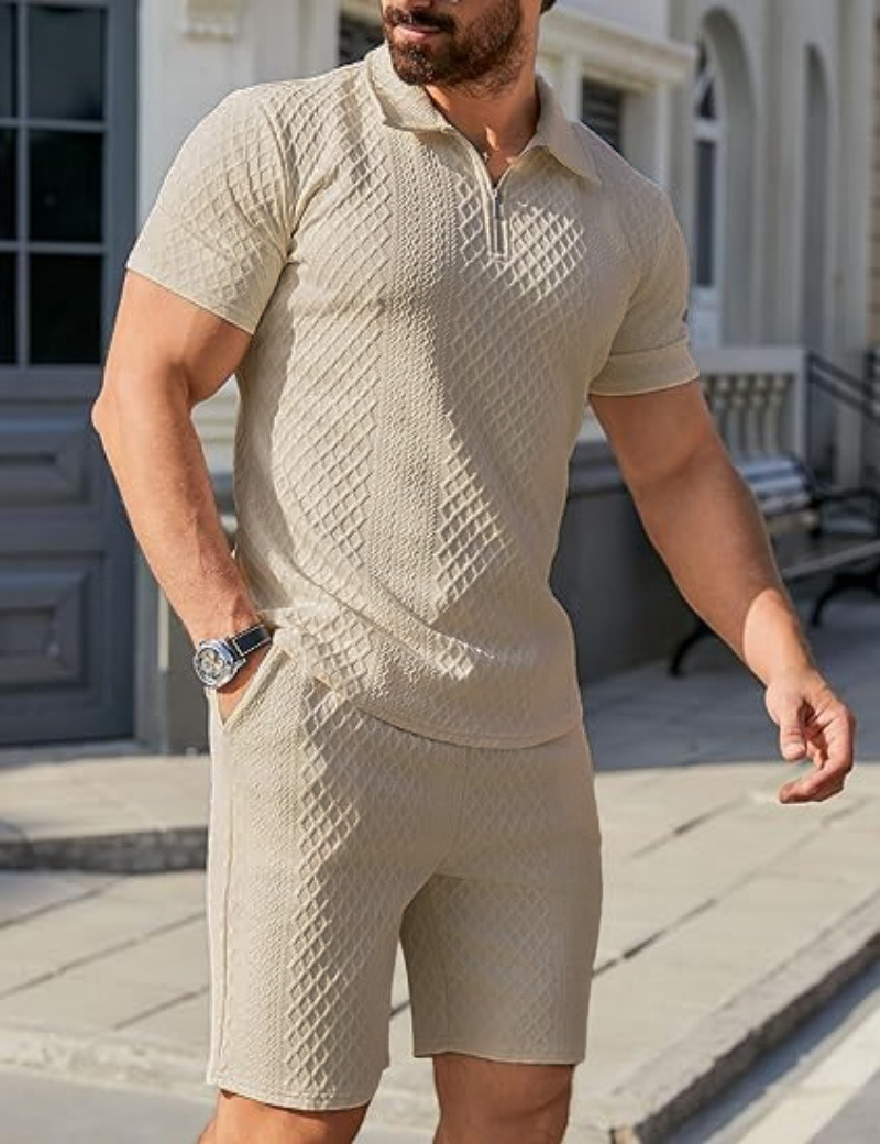 Fashion Personality Men's Shorts Casual Two-piece Suit - Image 2