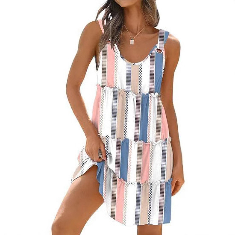 Vacation Swimsuit Smock Bohemian Floral Beach Dress - Image 9