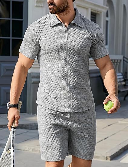 Fashion Personality Men's Shorts Casual Two-piece Suit - Image 3