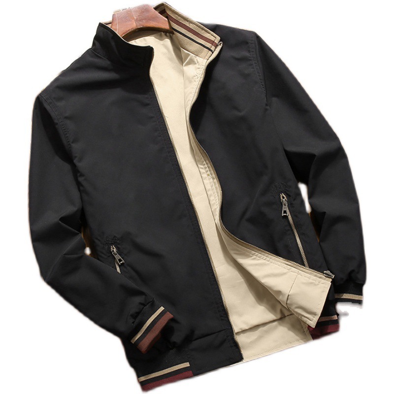 Men's Sports Jacket Double-sided Wear Stand Collar Casual - Image 3