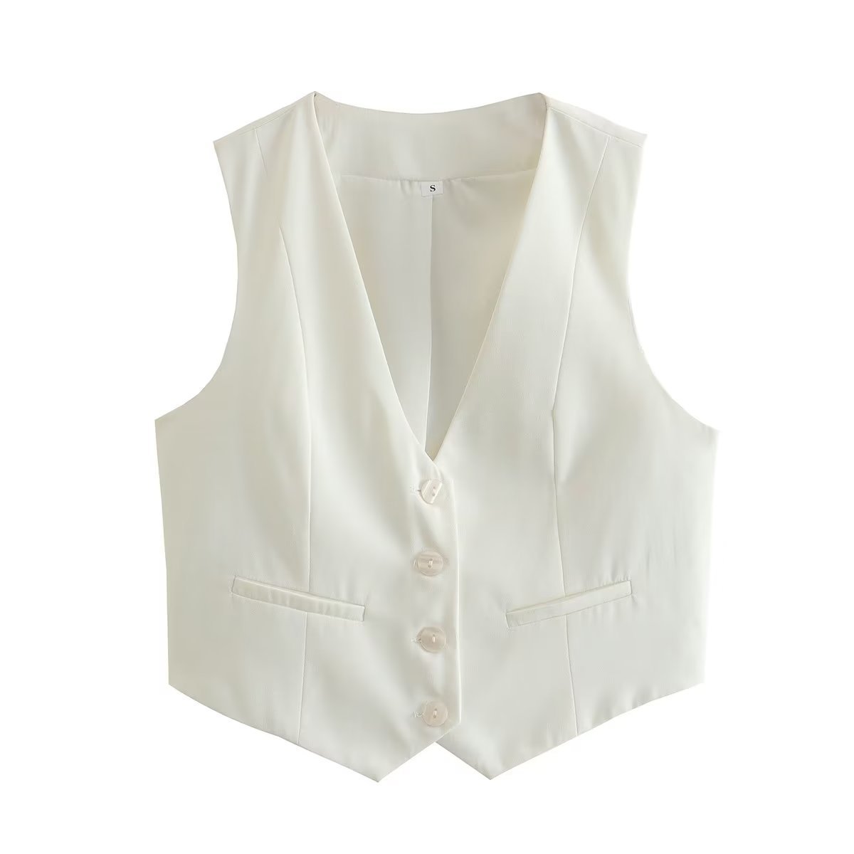 Women's Loose Button Decoration Multi-color Versatile Vest - Image 8