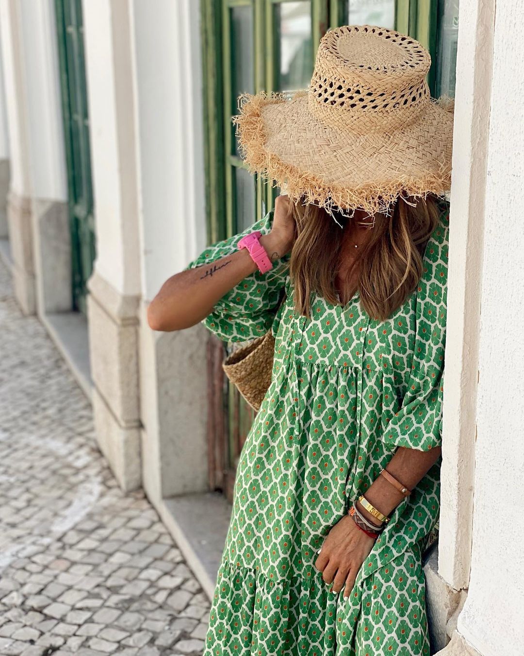 Summer Women's Vintage Printed Bohemian Dress Elegant Ladies Casual Loose V-Neck Short Sleeve Long Dresses - Image 6