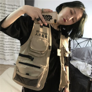 Extra Fish Multi-pocket Multi-pocket Workwear Waistcoat Vest