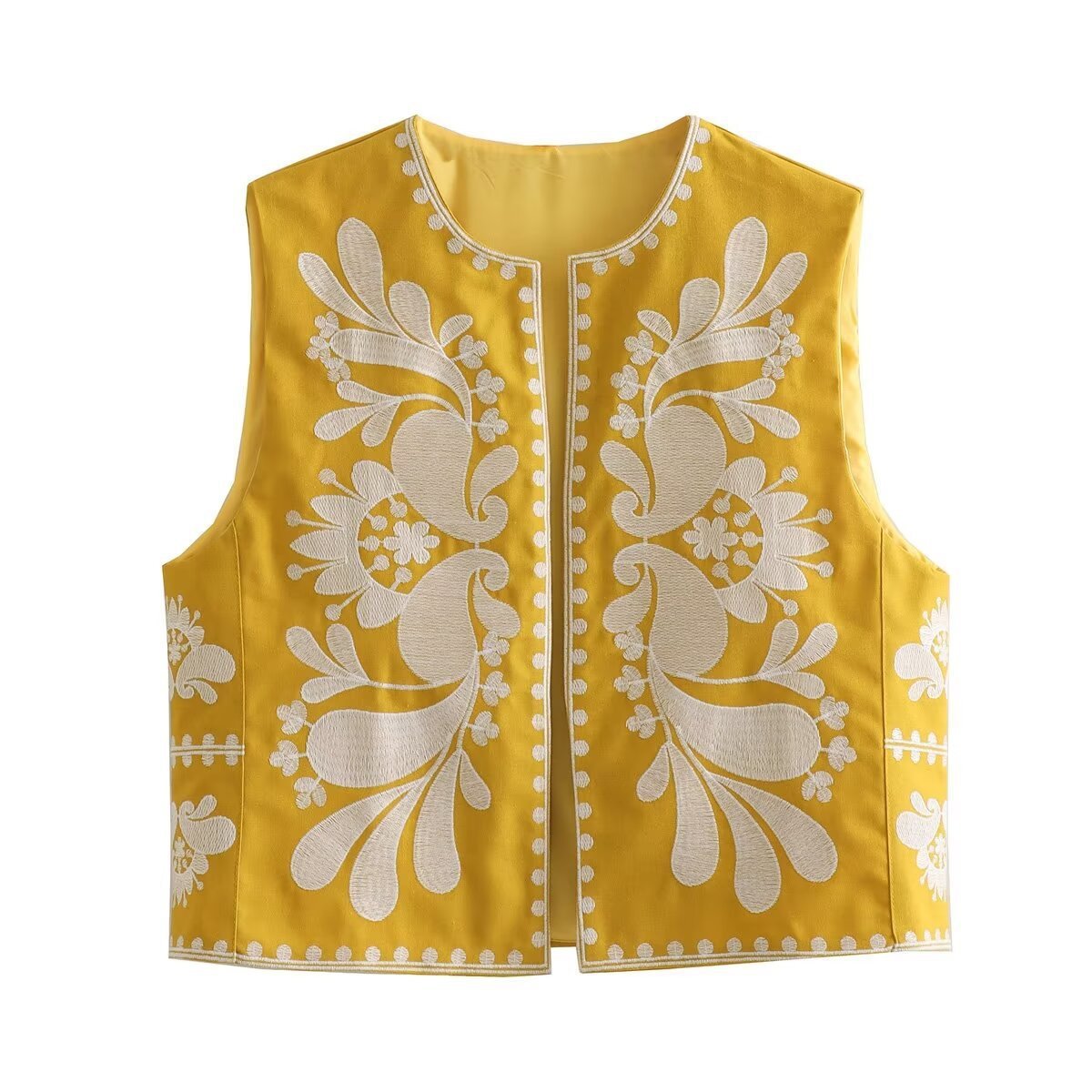 European And American Women's Clothing Sleeveless Embroidered Vest Women's Top - Image 3