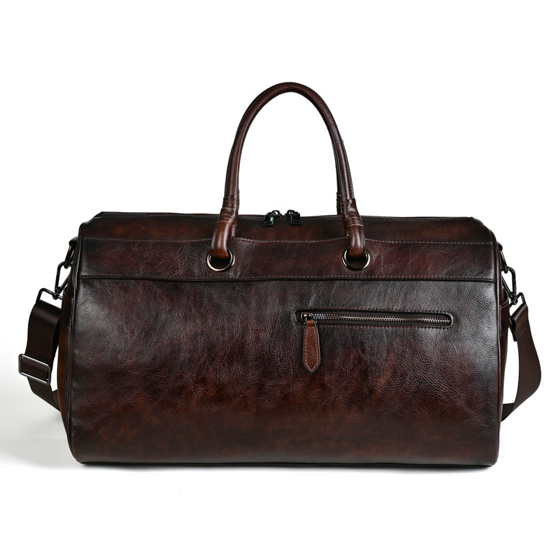 Top Layer Leather Bag Handmade Retro Large Capacity - Image 4
