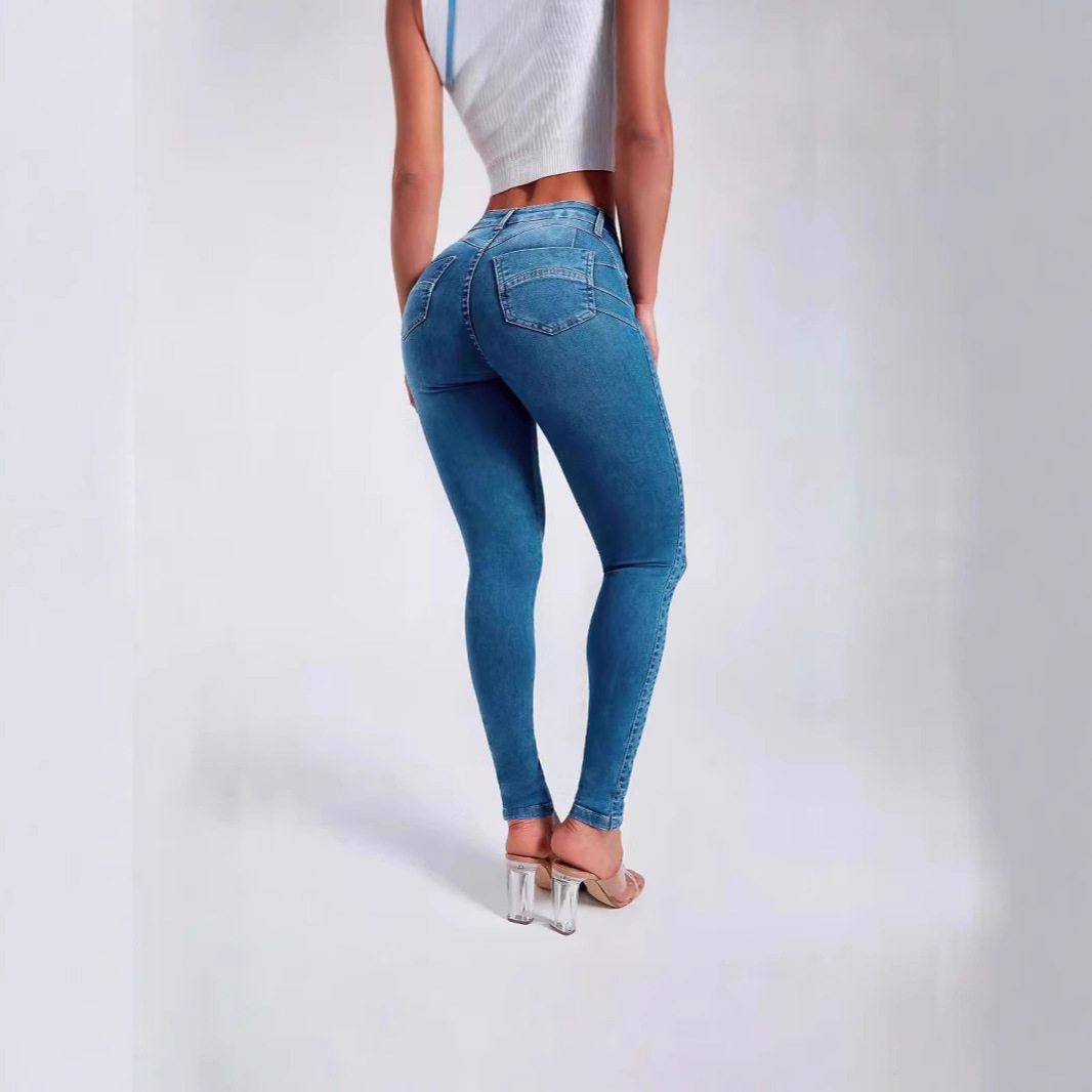 Hip Skinny Pants Stretch High Waist Jeans For Women - Image 5