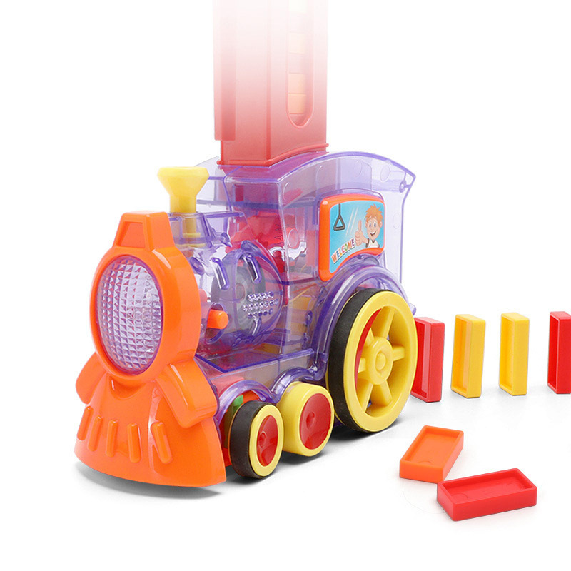 Domino Train Toys Baby Toys Car Puzzle Automatic Release Licensing Electric Building Blocks Train Toy - Image 9