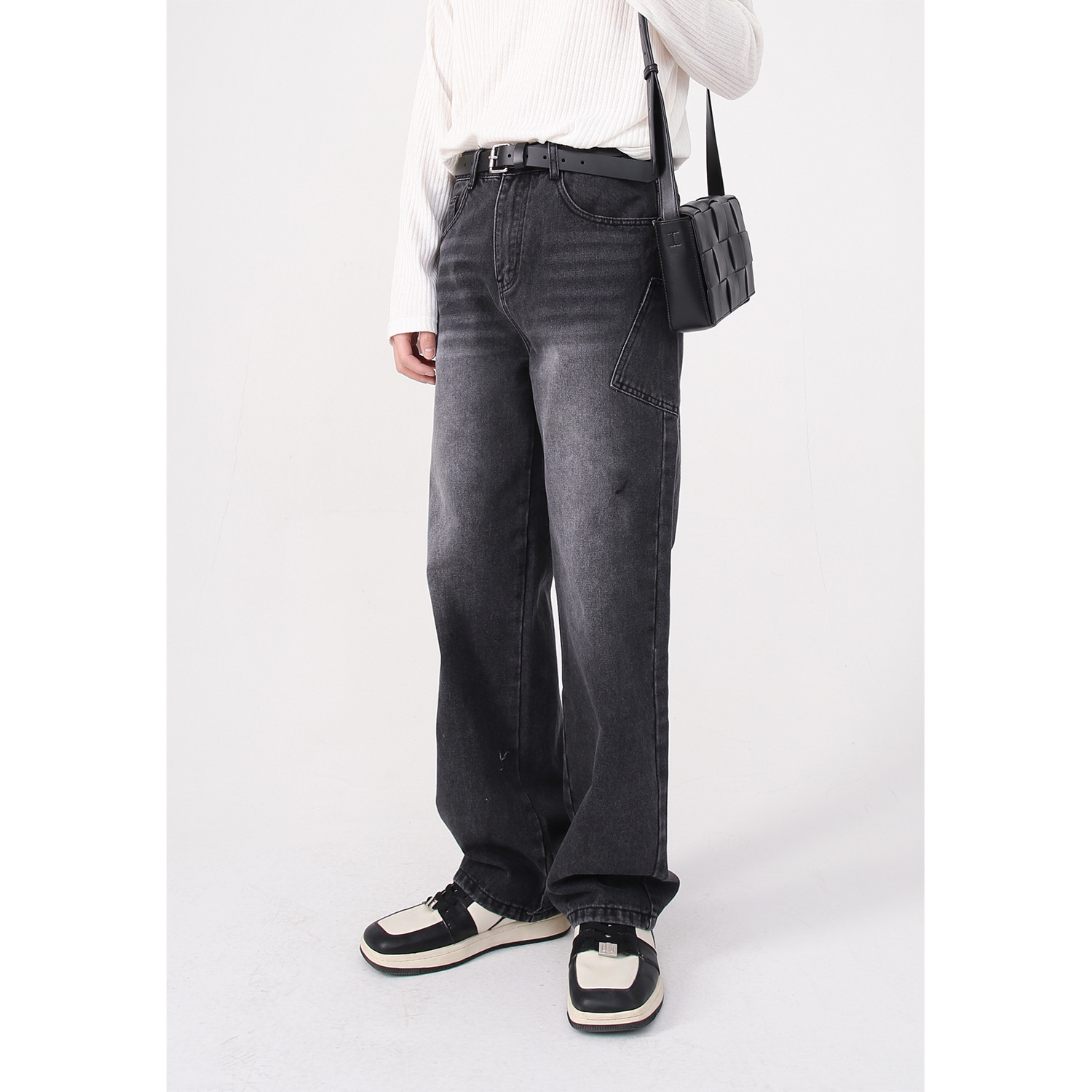 Personalized Pocket Korean Fashion Type Loose Straight Hip Hop - Image 3