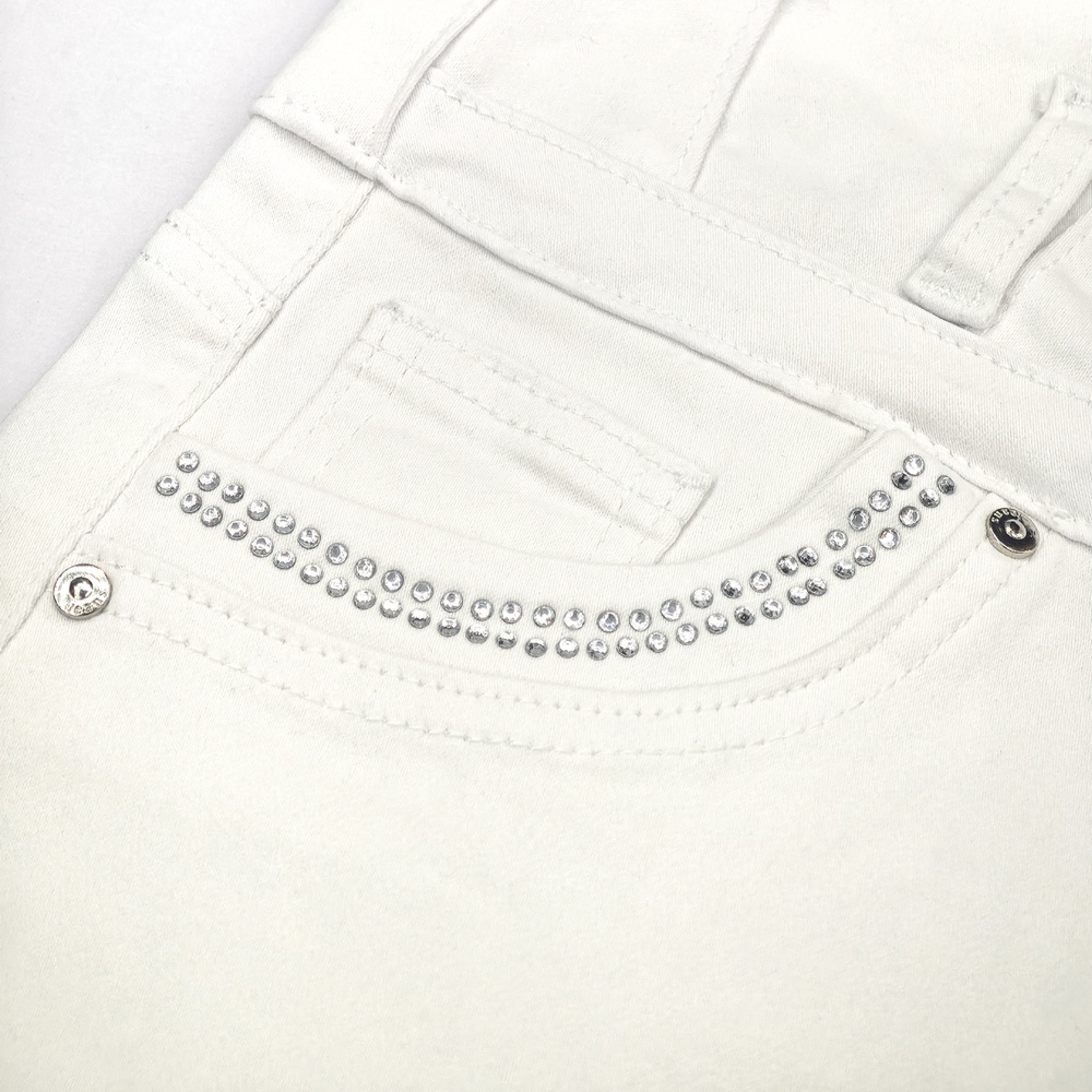 White High Waist Button Shorts Slim Fit Stretch Denim Bling Pocket Hot Girl Summer Look Club Chic Curve Flattering Pants For Women Forbidden Platform - Temu - Image 9
