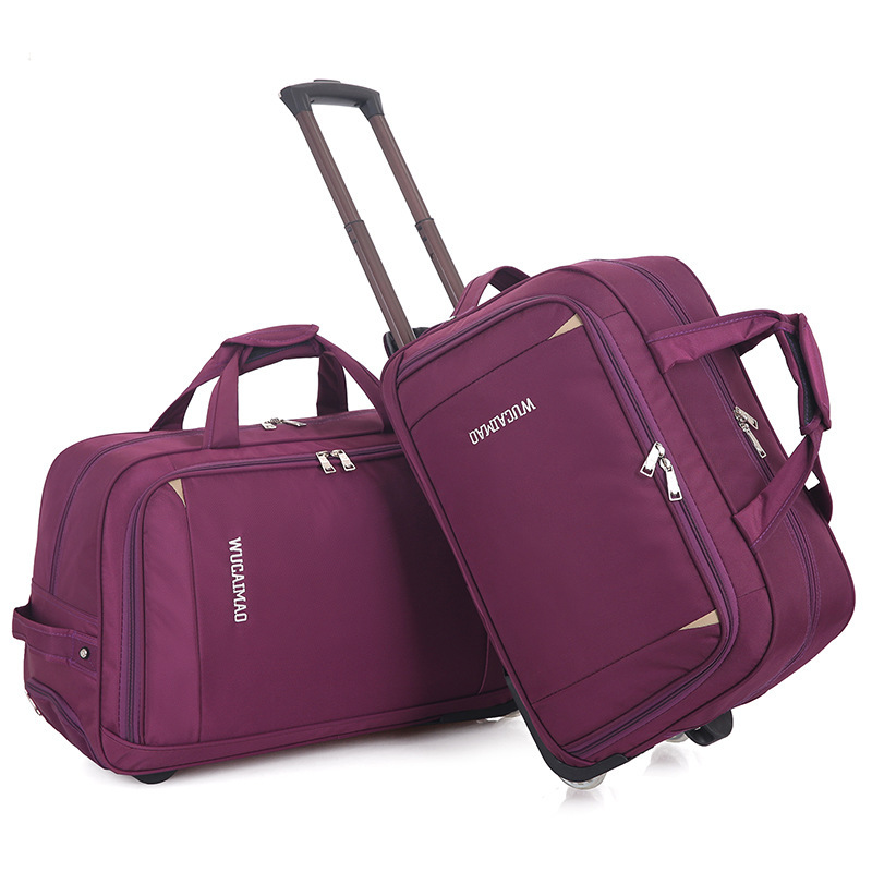 Oxford Cloth Trolley Bag Leisure Travel Folding Luggage - Image 6