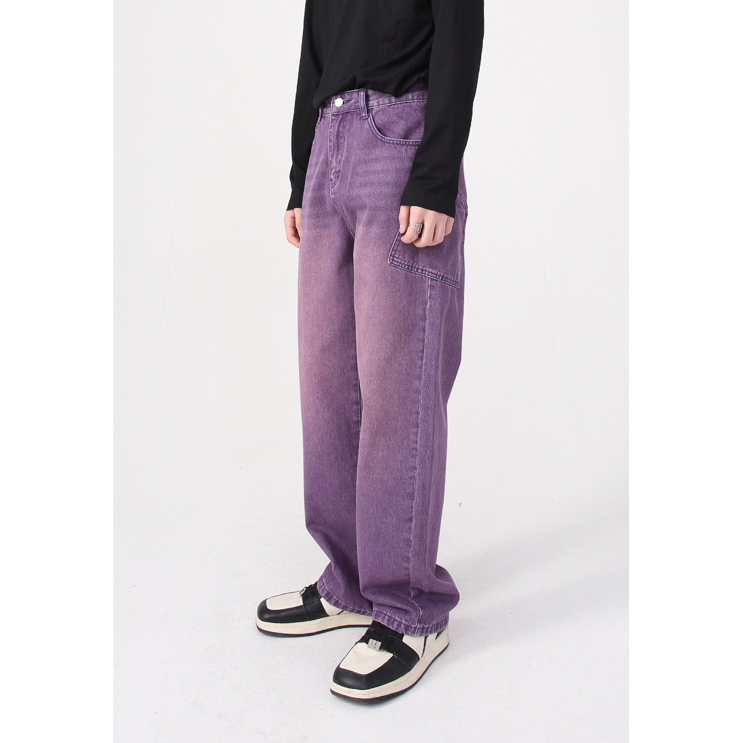 Personalized Pocket Korean Fashion Type Loose Straight Hip Hop - Image 6