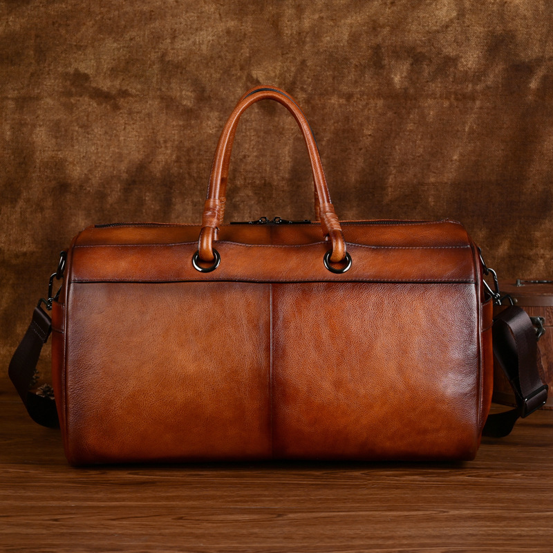 Top Layer Leather Bag Handmade Retro Large Capacity - Image 5