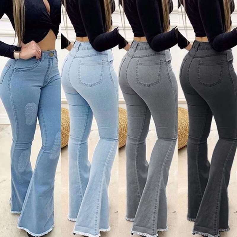 Women Fashion Elastic Ladies Jeans Pants - Image 5