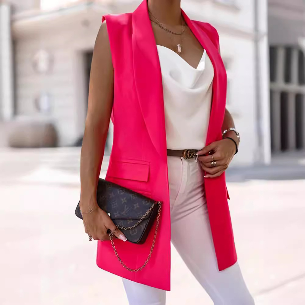 Spring And Autumn New Mid-length Ladies' Vest Suit Jacket - Image 2