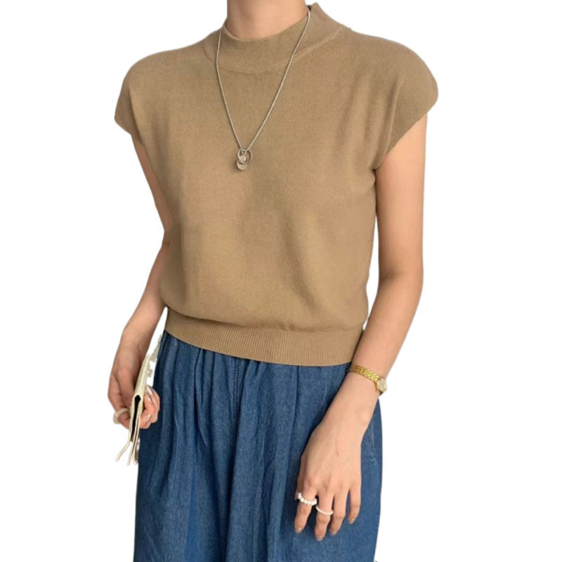 Sleeveless Loose Short Waist Bandage Dress Outer Wear Vest - Image 8