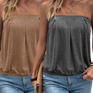 2pcs Women's Strapless Top