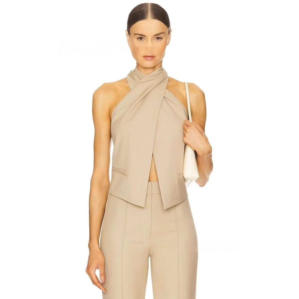 Women's Design Suit Sleeveless Vest - Image 3