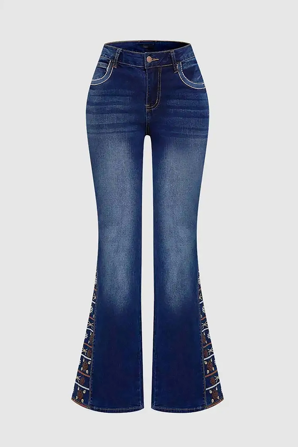 Women's High-Waist Heavily Ripped Jeans, Wide-Leg Full-Length Jeans With A Destroyed Streetwear Finish, Light-Wash Denim For All Seasons Forbidden Platform - Temu - Image 5