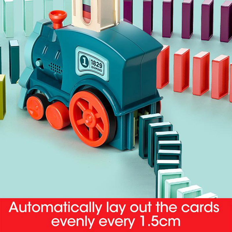 Domino Train Toys Baby Toys Car Puzzle Automatic Release Licensing Electric Building Blocks Train Toy - Image 7
