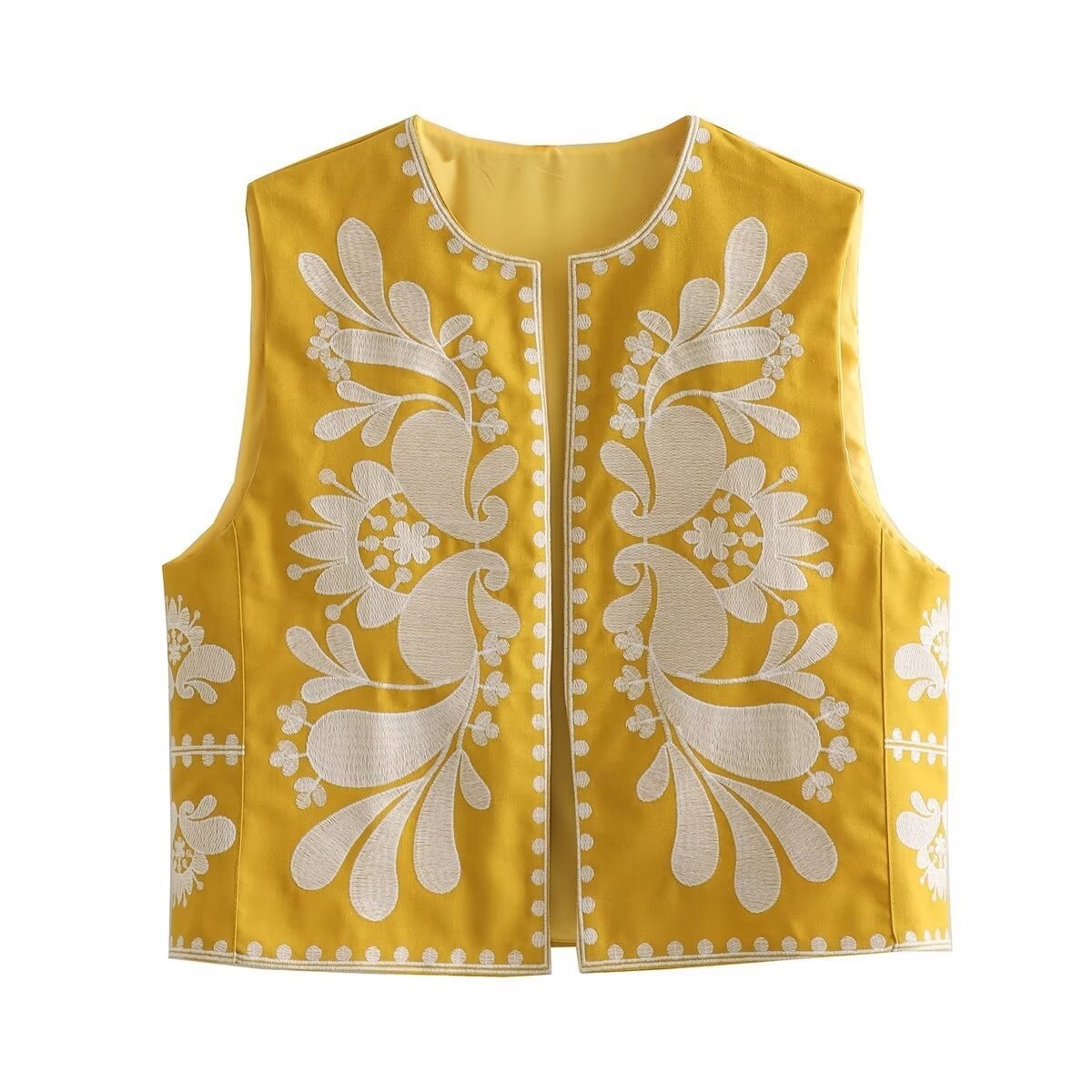 European And American Women's Clothing Sleeveless Embroidered Vest Women's Top - Image 9