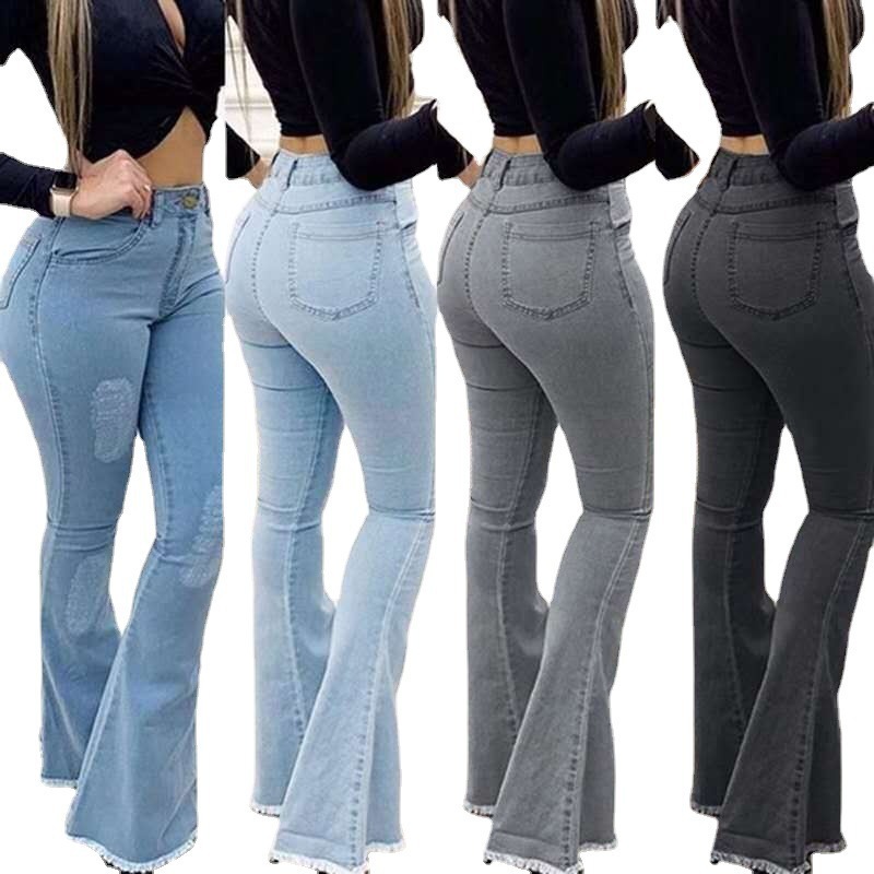 Women Fashion Elastic Ladies Jeans Pants - Image 6