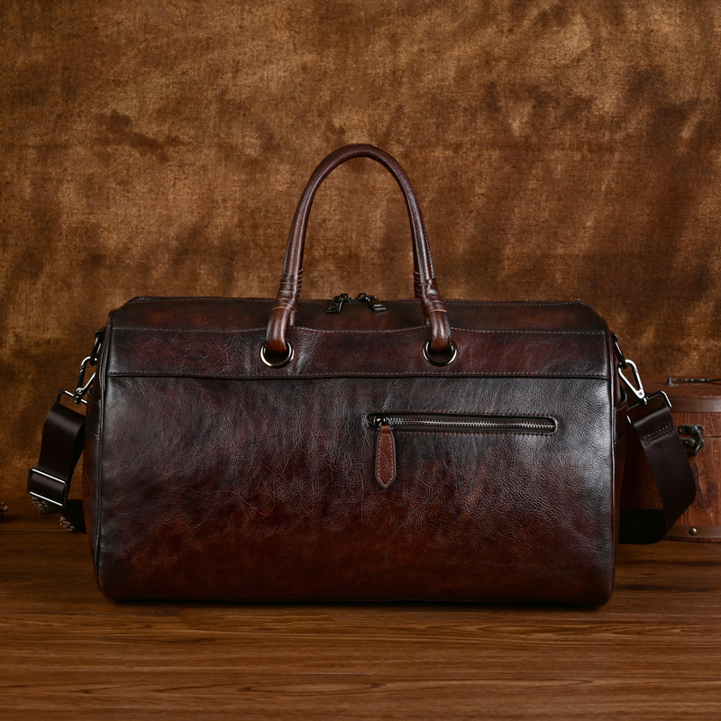 Top Layer Leather Bag Handmade Retro Large Capacity - Image 6