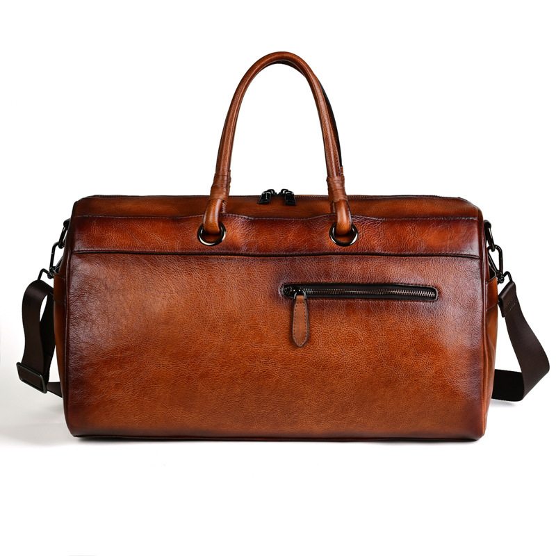 Top Layer Leather Bag Handmade Retro Large Capacity - Image 2